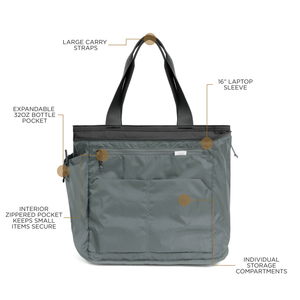 Gray MERCEDES BENZ Tote Bag Collection Handbag Travel Nylon Carry